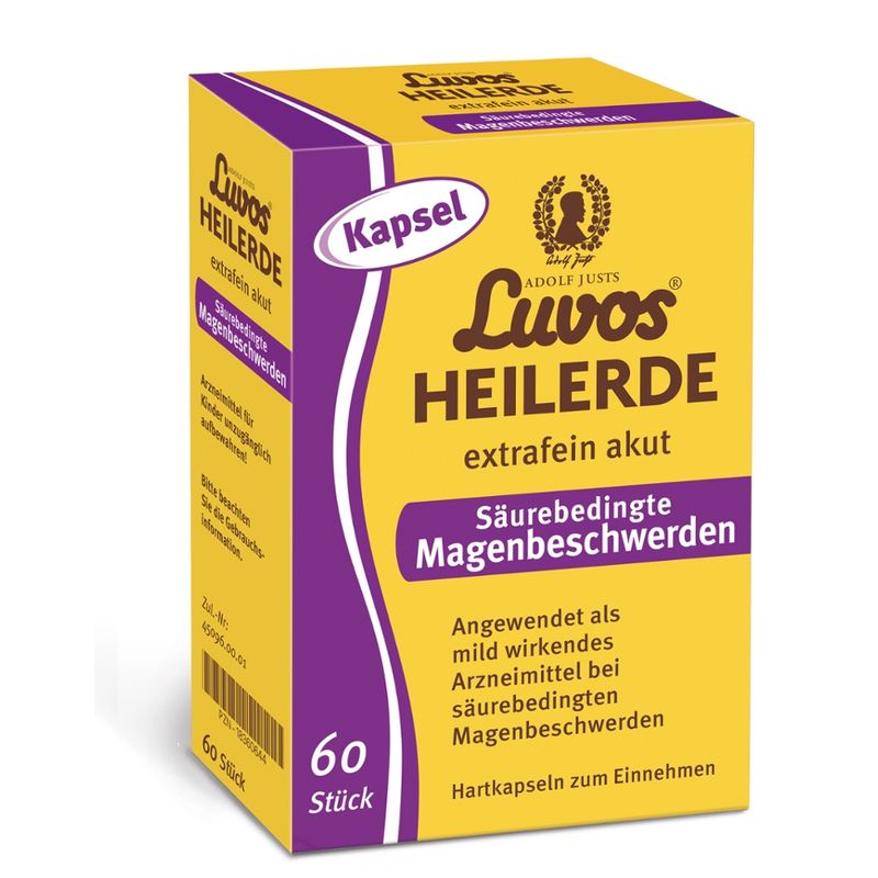 Luvos-Heilerde Adolf Justs Luvos-Heilerde extrafein akut Säurebedingte Magenbeschwerden Kapseln - Produktbild
