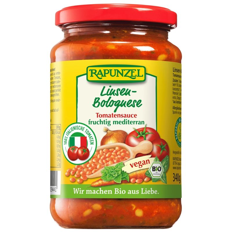 Rapunzel Tomatensauce Linsen-Bolognese, vegan - Produktbild