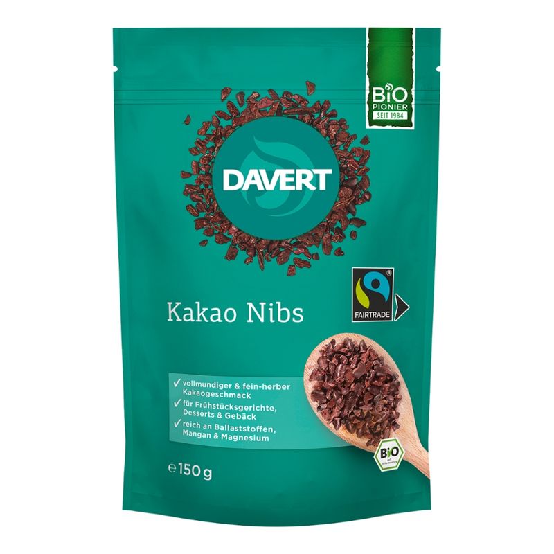 Davert Kakao Nibs Fairtrade 150g - Produktbild
