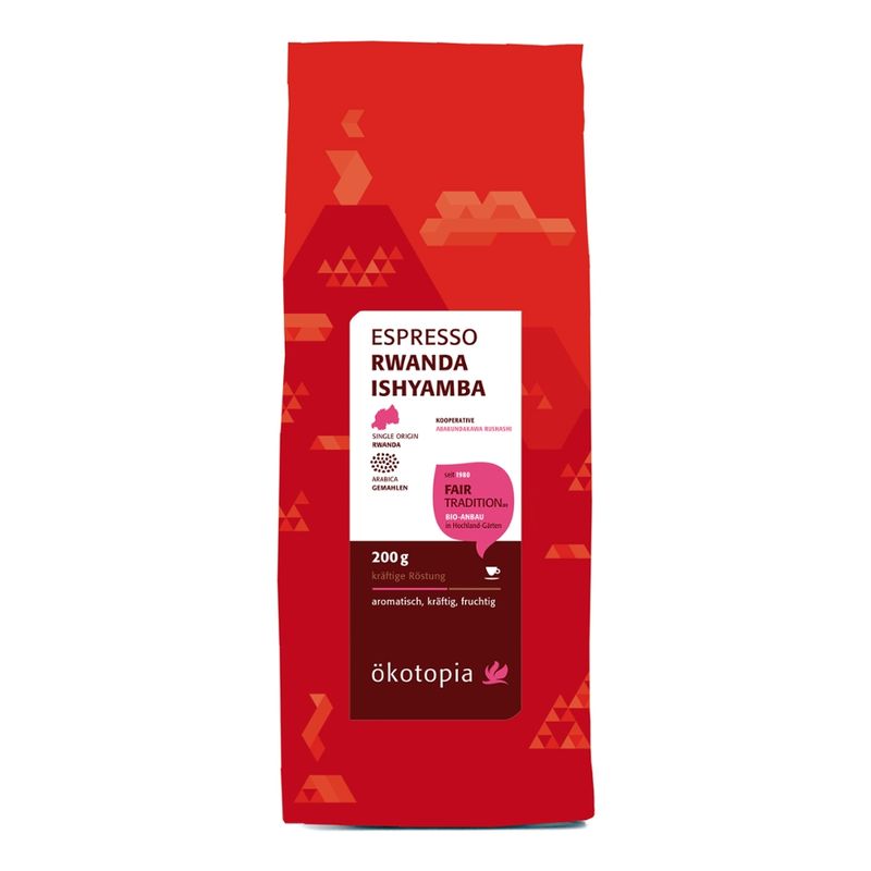 Ökotopia  Espresso Rwanda Ishyamba gem. kbA 200g SR - Produktbild