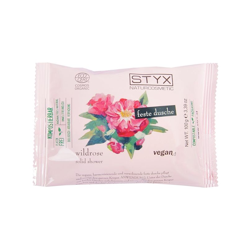 Styx Naturcosmetic Wildrose Feste Dusche 100g Cosmos org. - Produktbild