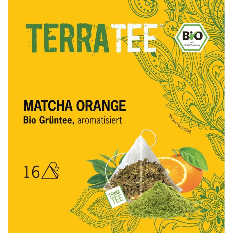 TERRATEE® Terra Tee Bio Grüntee Matcha Orange - Produktbild
