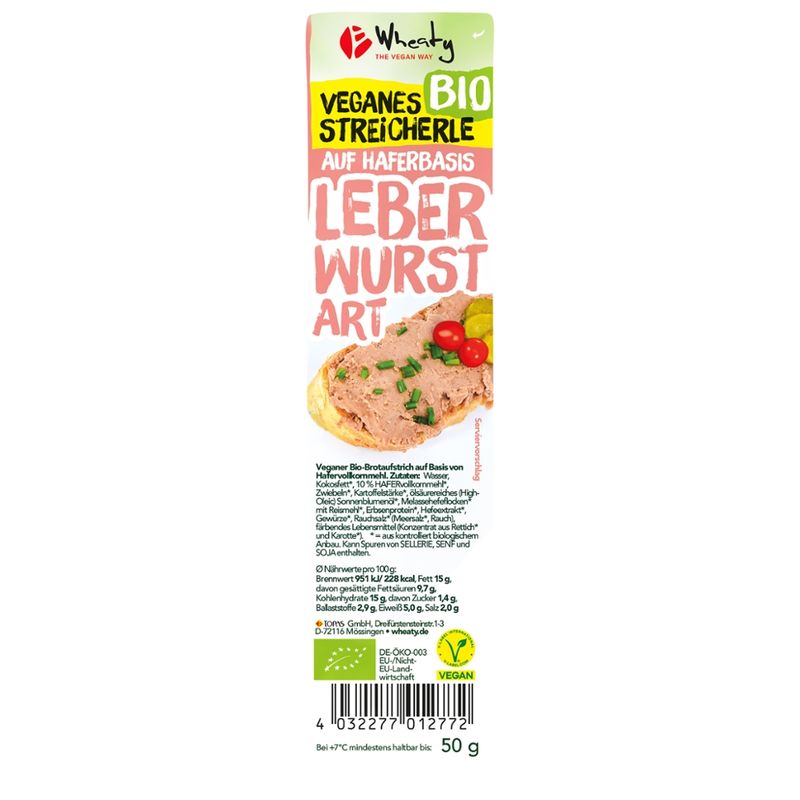 Wheaty Wheaty Veganes Streicherle Leberwurst Art - Produktbild