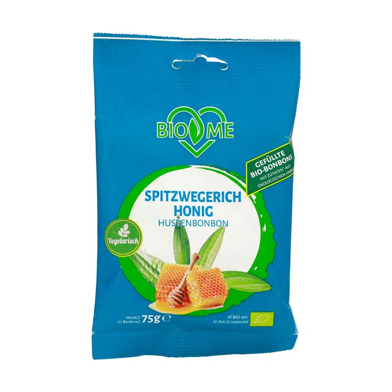 BIO loves Me Spitzwegerich Bio-Bonbons mit Honigfüllung - Produktbild