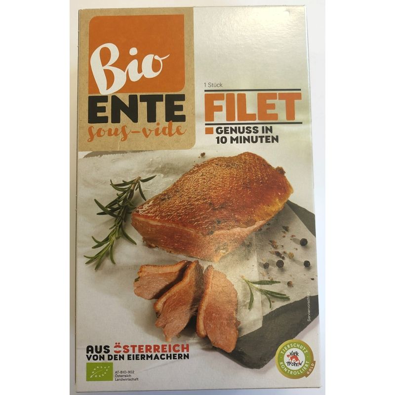 Bio-Ente Sous-Vide Bio-Entenfilet gewürzt, gewichtsausgezeichnet - Produktbild