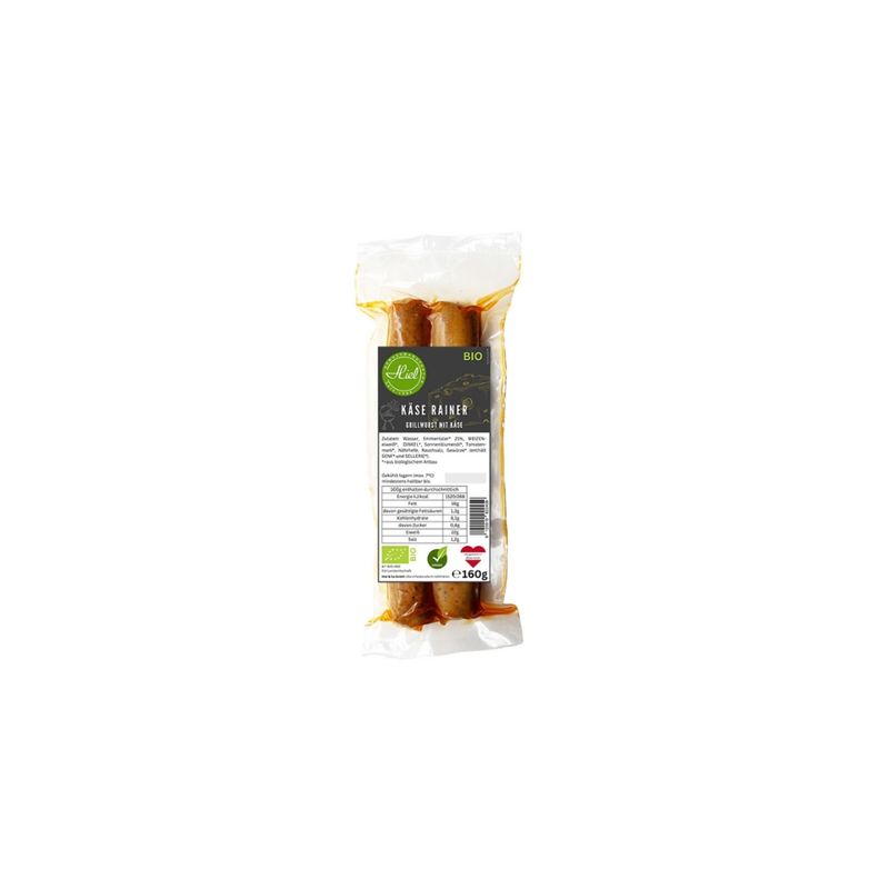 Hiel - Vegetarische Feinkost Käse Rainer - Grillwurst mit Käse - Produktbild