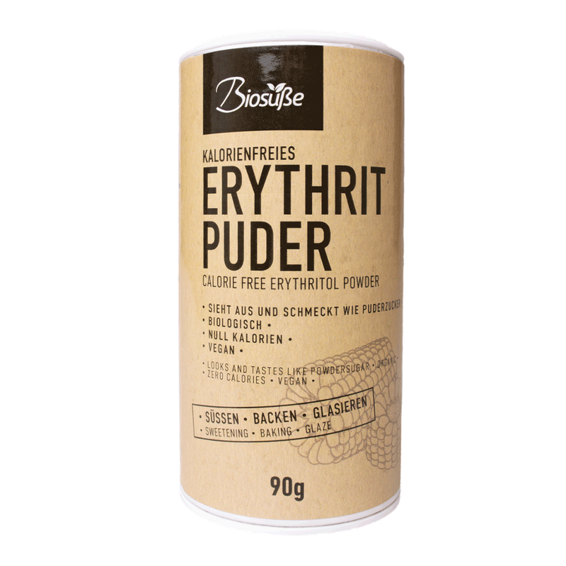 Biosüße BioSüße Powder kalorienfreie Zuckeralternative Bio Erythrit 90g Dose - Produktbild