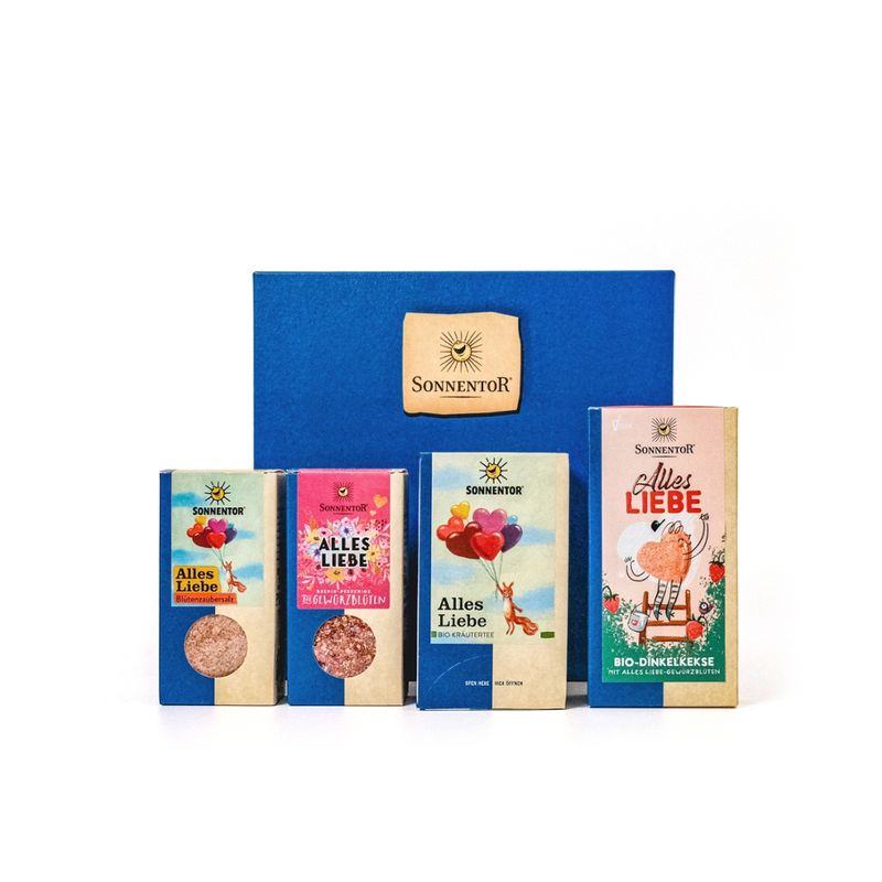 Sonnentor Alles Liebe Geschenkkarton 22,5x21,5x9 cm - Produktbild