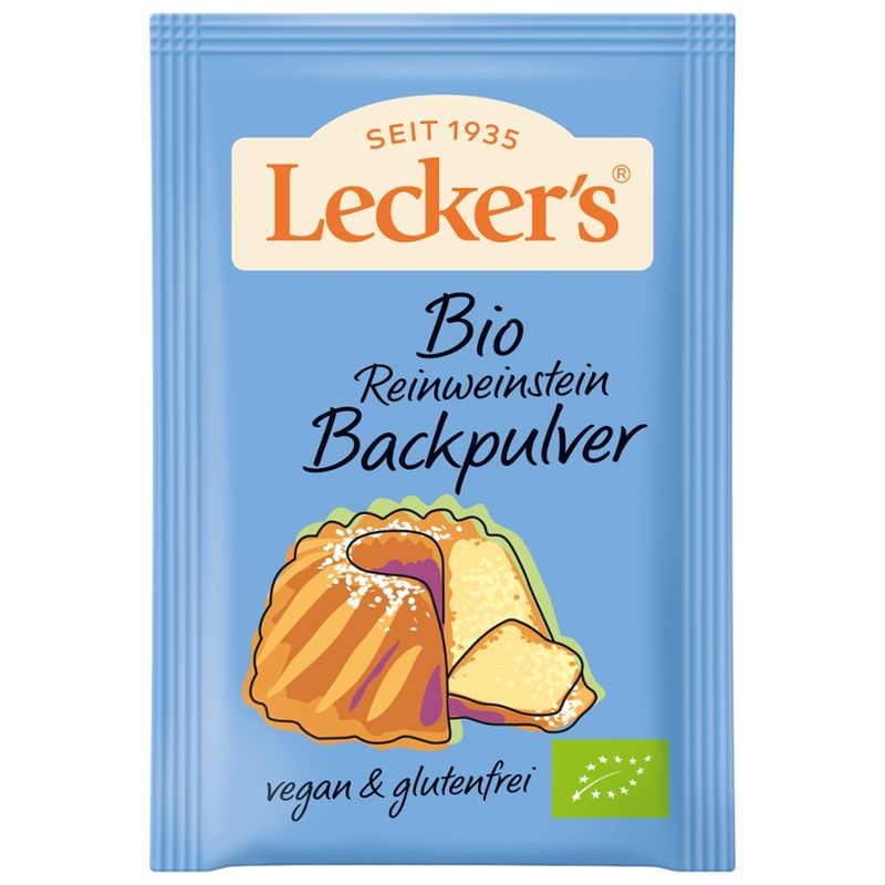 Lecker´s Bio Reinweinstein Backpulver, ohne zugesetzte Phosphate - Produktbild