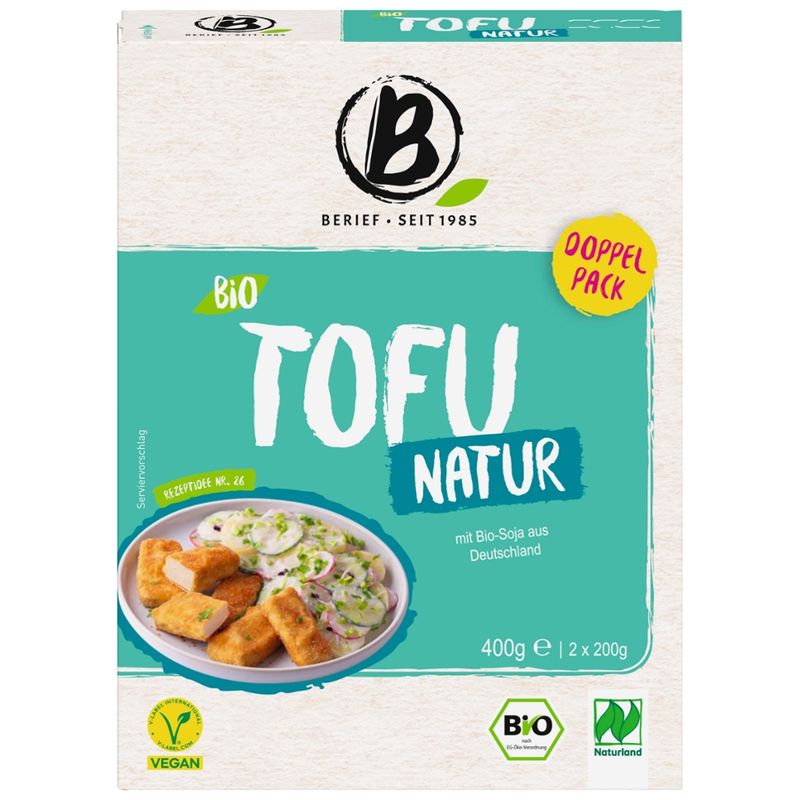 Berief  Berief Bio Tofu Natur 2 x 200 g - Produktbild