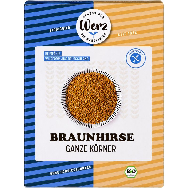 Naturkornmühle Werz Braunhirse ganze Körner, keimfähig, glutenfrei - Produktbild