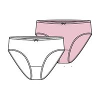 Mädchen-Unterhosen, 2er-Pack, D601 rose/white - Produktbild