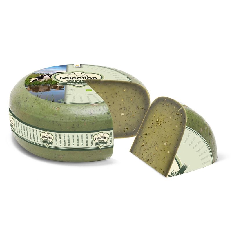 De Producent Daniel's selection BIO grüner Pesto Käse vom Bauernhof Fett. I Tr. 50% - Produktbild