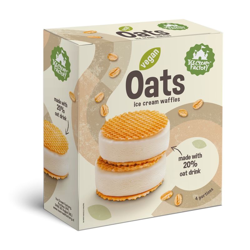 Ice Cream Factory Vanilla oat waffle ice cream - Produktbild