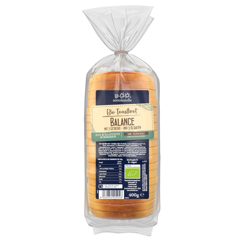 Sottolestelle Bio BalanceBrot mit 10 verschiedenen Saaten und Mehlsorten - Produktbild