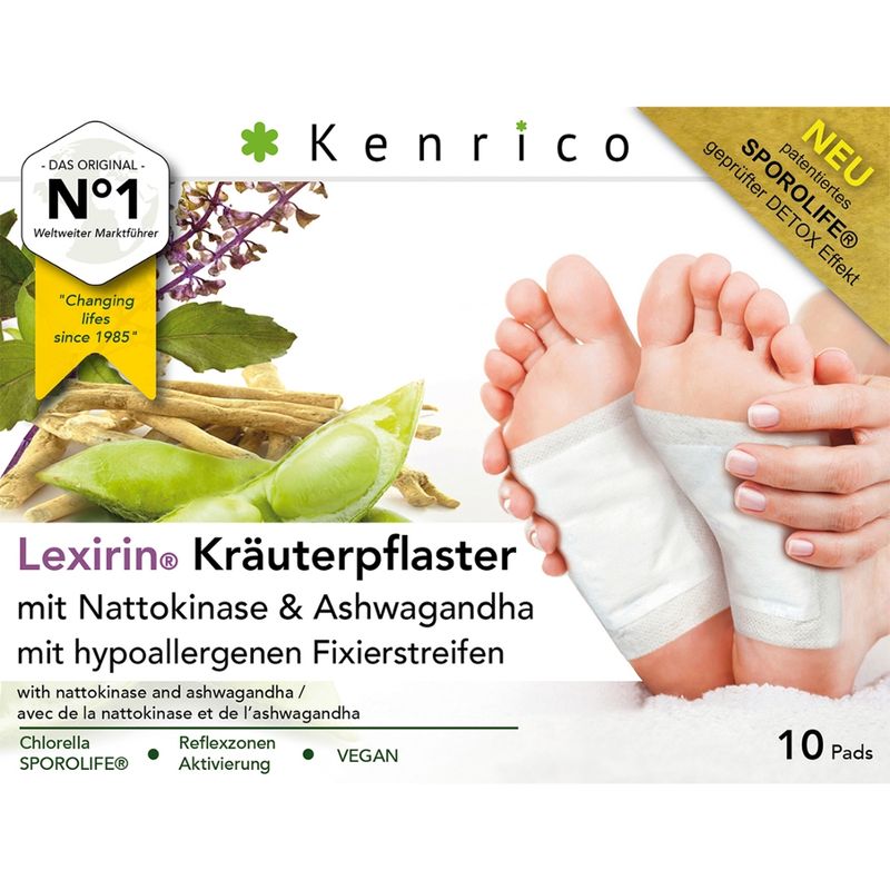 Kenrico Lexirin Kräuterpflaster mit Nattokinase & Ashwagandha (10 Stk) - Produktbild