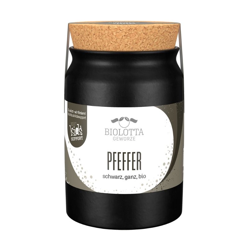 Biolotta Biolotta Keramiktopf Pfeffer schwarz ganz, bio - Produktbild