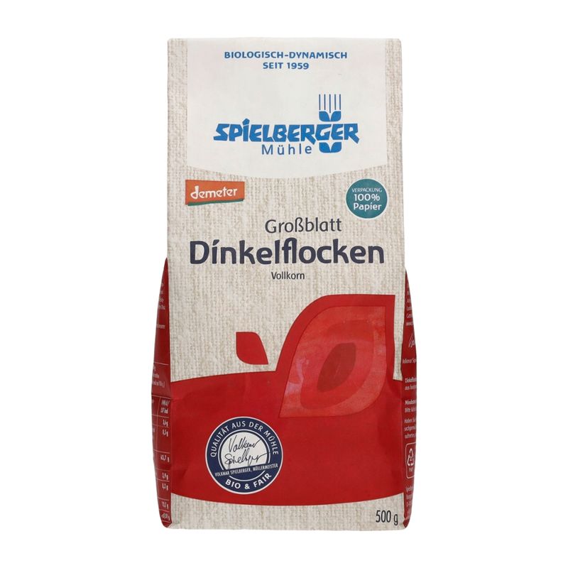 Spielberger Mühle Dinkelflocken Großblatt, demeter - Produktbild