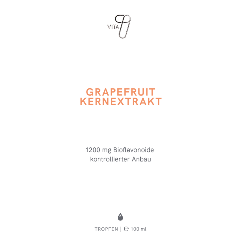 vita7 Grapefruitkernextrakt Tropfen, mit 1200 mg Bioflavonoide, 100ml - Produktbild