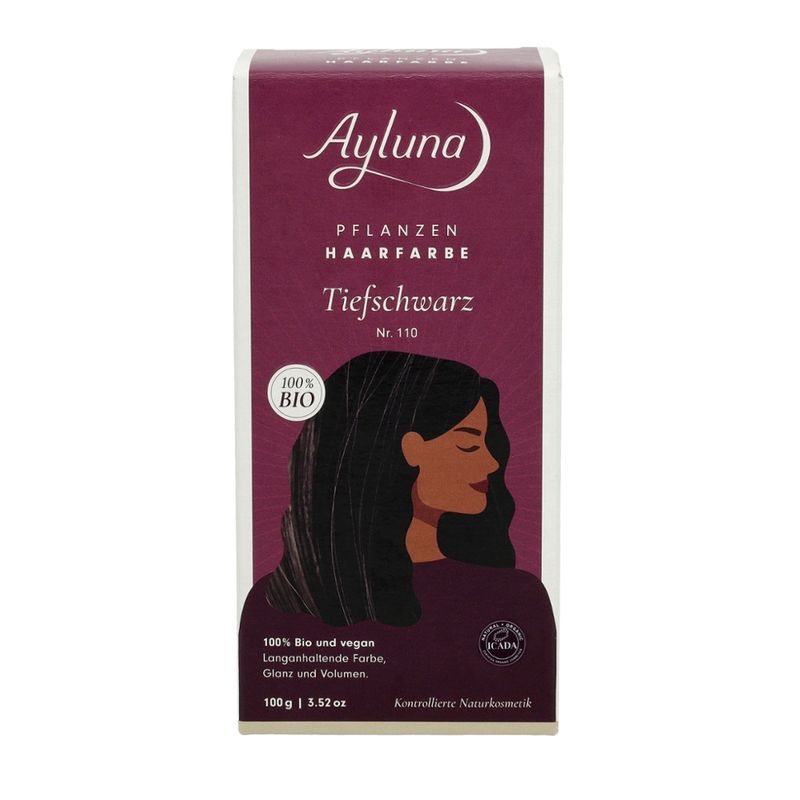 Ayluna Pflanzenhaarfarbe Nr. 110 Tiefschwarz - Produktbild