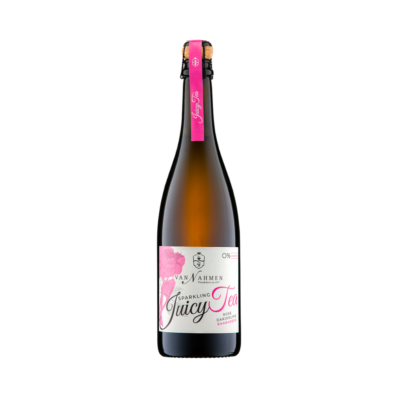 van Nahmen SPARKLING JUICY TEA Rose-Darjeeling-Rhabarber BIO 0,75 EW - 0,00 % - Produktbild