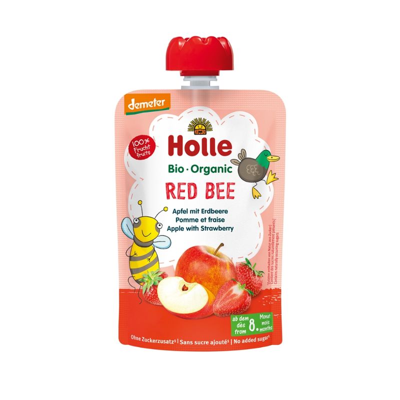 Holle  Red Bee - Apfel mit Erdbeere - Produktbild