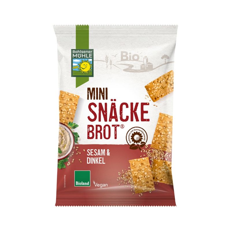 Bohlsener Mühle Mini Snäckebrot® Sesam & Dinkel Bioland - Produktbild