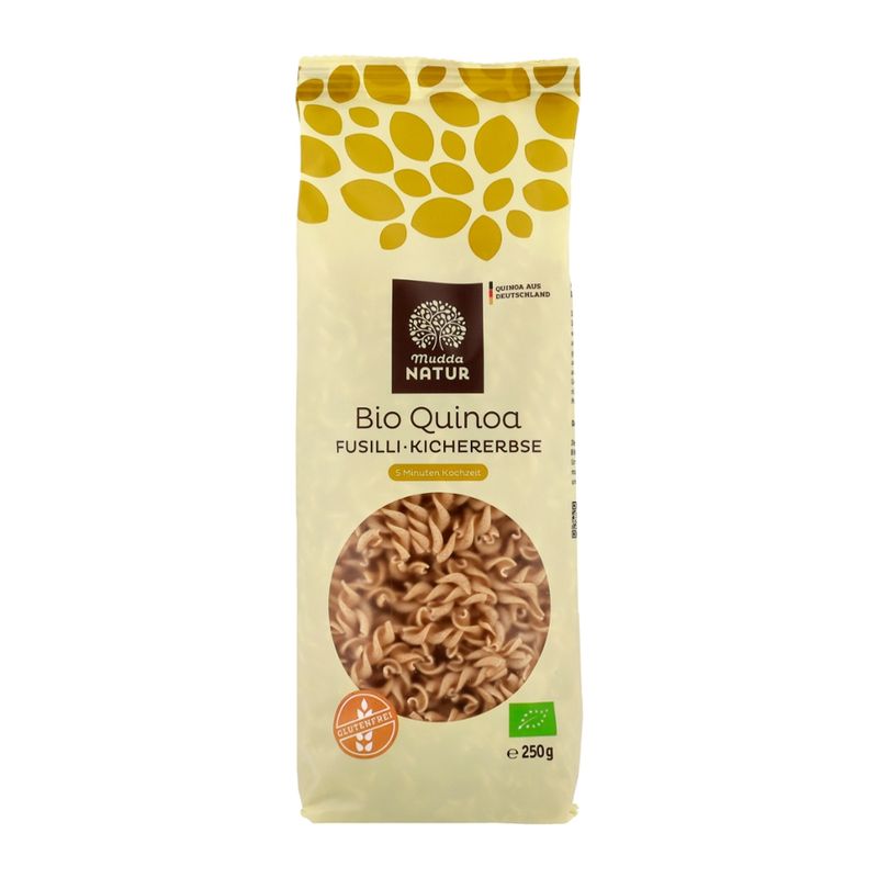 Mudda Natur Mudda Natur Bio Quinoa Fusilli mit Kichererbse, 250 g Beutel - Produktbild