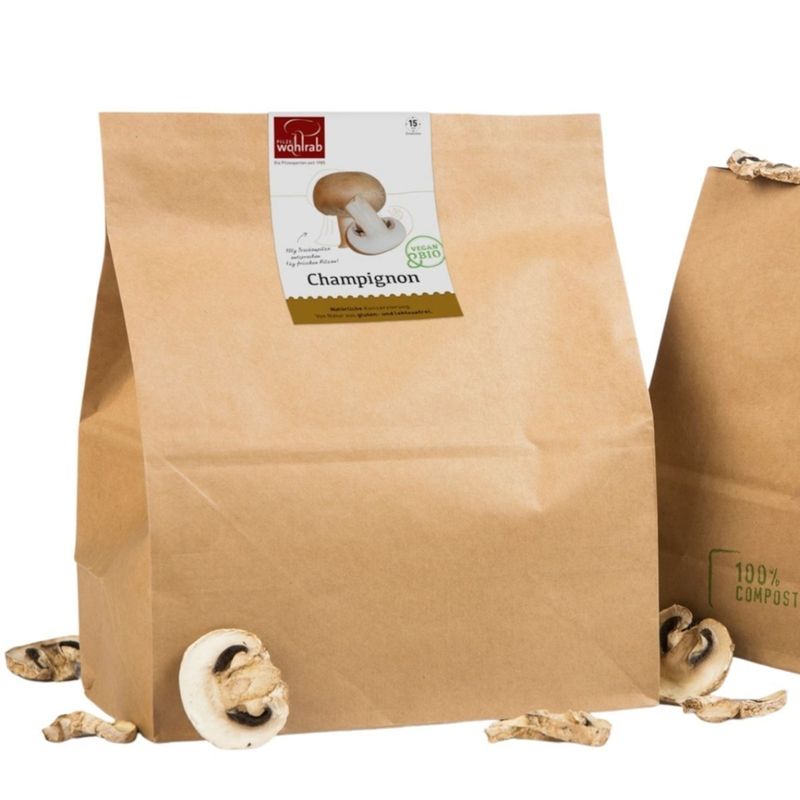 Pilze Wohlrab getrocknete Bio Champignon Scheiben 500 g - Produktbild