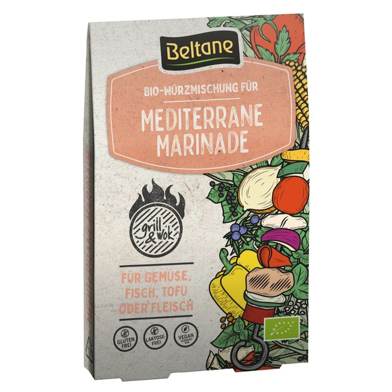 Beltane Grill&Wok Würzmischung für Mediterrane Marinade, vegan, glutenfrei, lactosefrei - Produktbild