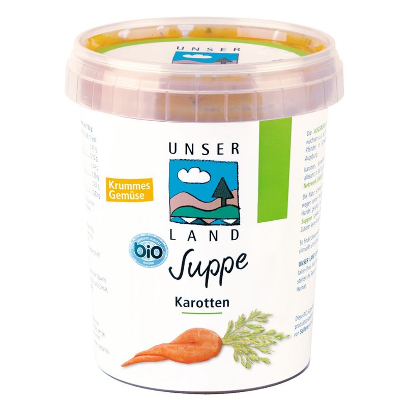 UNSER LAND UNSER LAND Bio Karotten-Suppe, BayBio, 450ml Becher - Produktbild