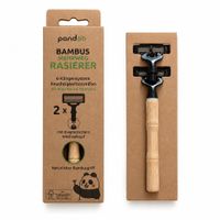 pandoo Mehrweg-Rasierer mit Bambusgriff - Produktbild