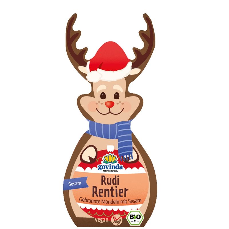 Govinda Rudi Rentier Gebrannte Mandeln mit Sesam - Produktbild