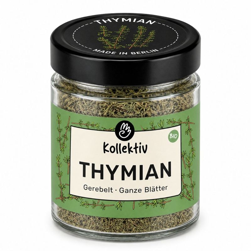 KollektivKräuter Kollektiv Bio Thymian - Gerebelt - Ganze Blätter - Produktbild