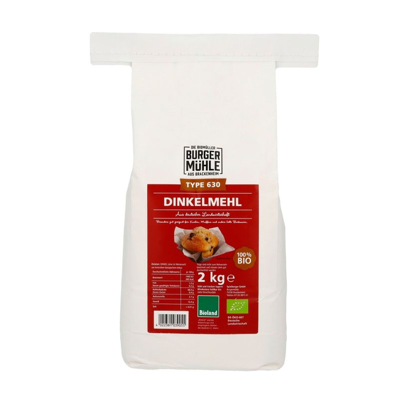 Burgermühle Burgermühle Dinkelmehl Type 630  – für Familien & Vorrat - Produktbild