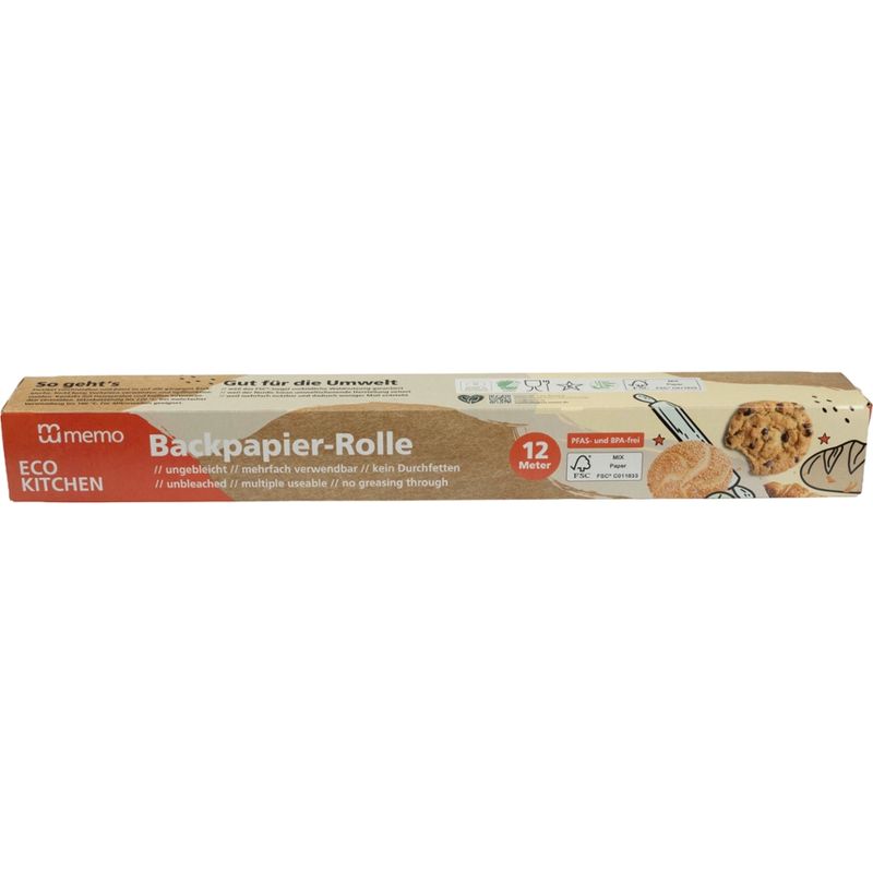 memo memo Backpapier-Rolle "ECO KITCHEN" ungebleicht, B 38 cm, L 12 m - Produktbild