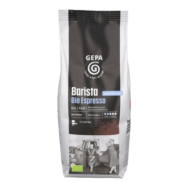 GEPA - The Fair Trade Company Barista Bio Espresso entkoffeiniert - Produktbild