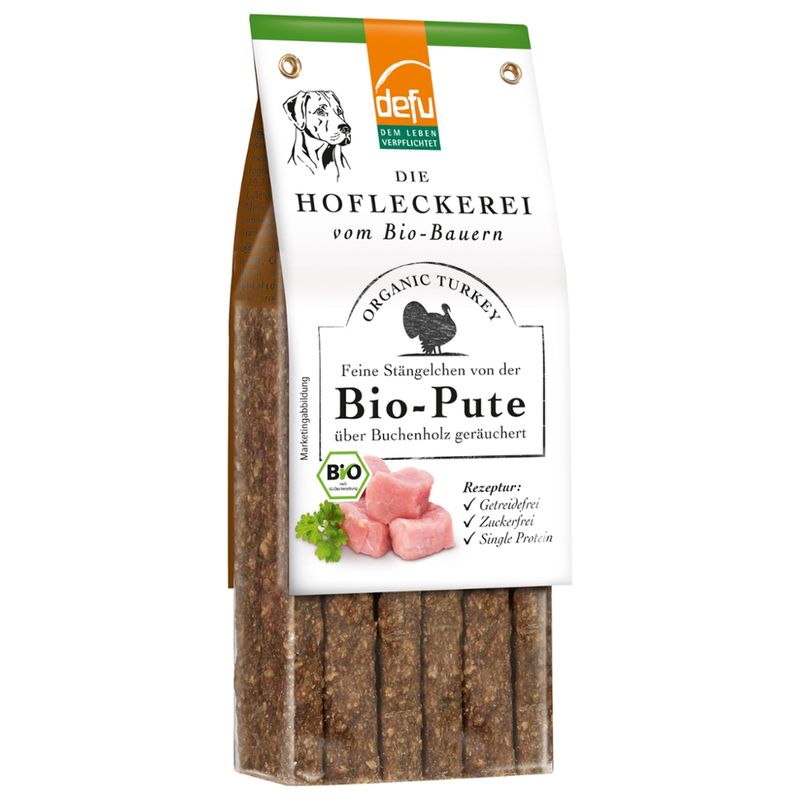 defu - Das Tierfutter vom Bio-Bauern Hund Hofleckerei - Feine Stängelchen von der Bio-Pute - Produktbild