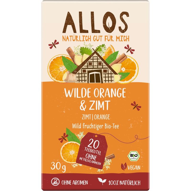 Allos Wilde Orange & Zimt Tee - Produktbild