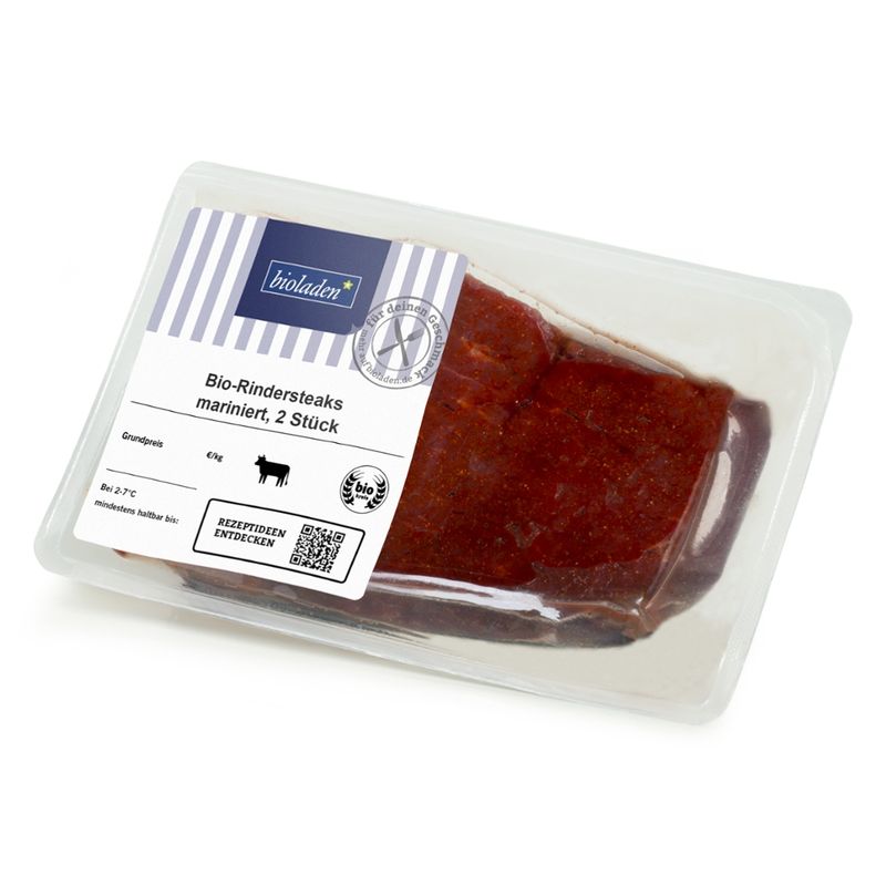 bioladen Rindersteak aus der Keule, mariniert, 2 Stück - Produktbild