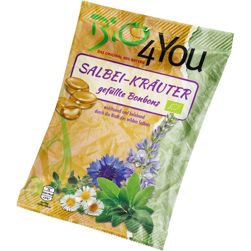 Bio4You Bio-Bonbon-Salbei-Kräuter, gefüllt - Produktbild