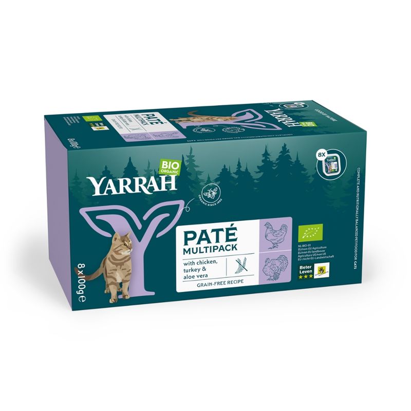 Yarrah Organic Petfood Yarrah Bio Katze Schale Pastete getreidefrei Huhn & Truthahn - Produktbild