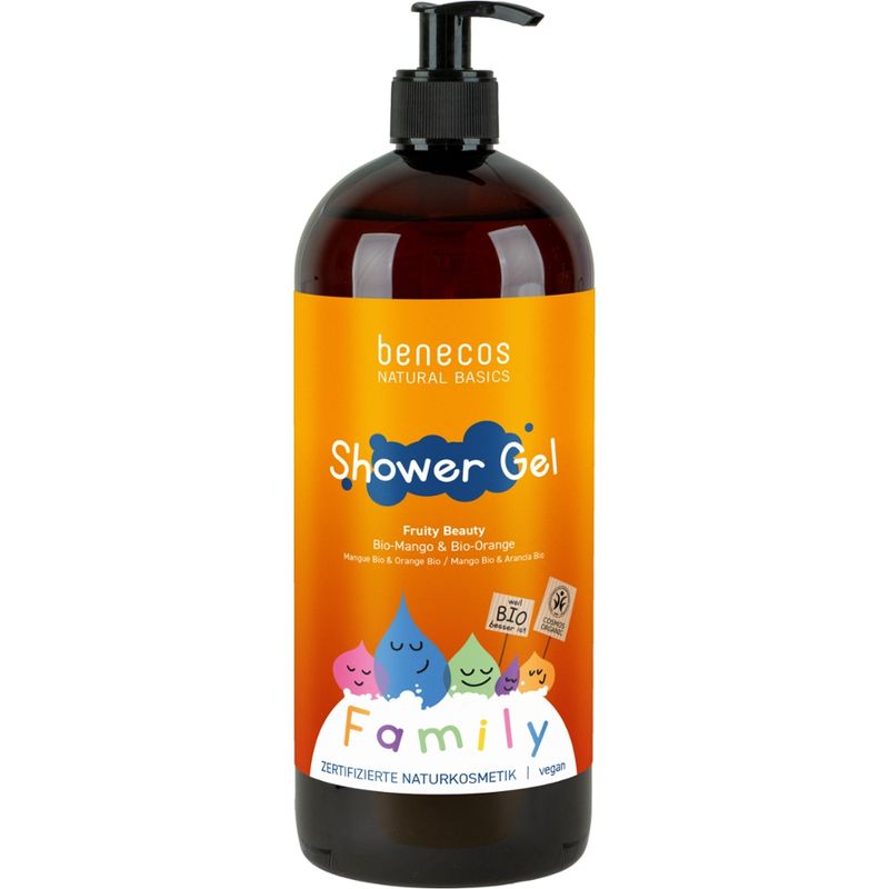 benecos benecos Natural Shower Gel FAMILY SIZE Fruity Beauty Mango & Orange - Produktbild