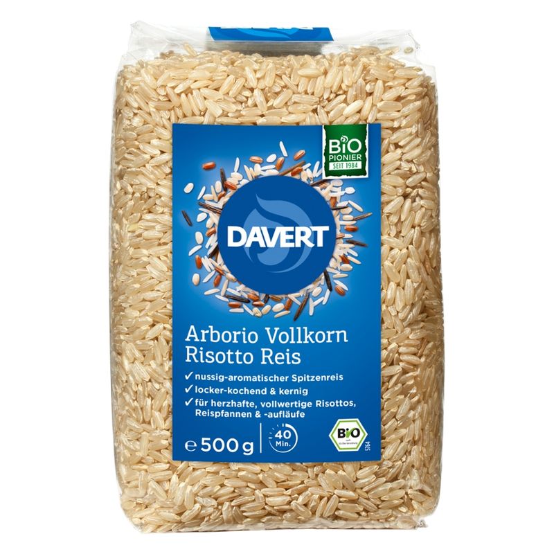 Davert Echter Arborio Vollkornreis 500g - Produktbild