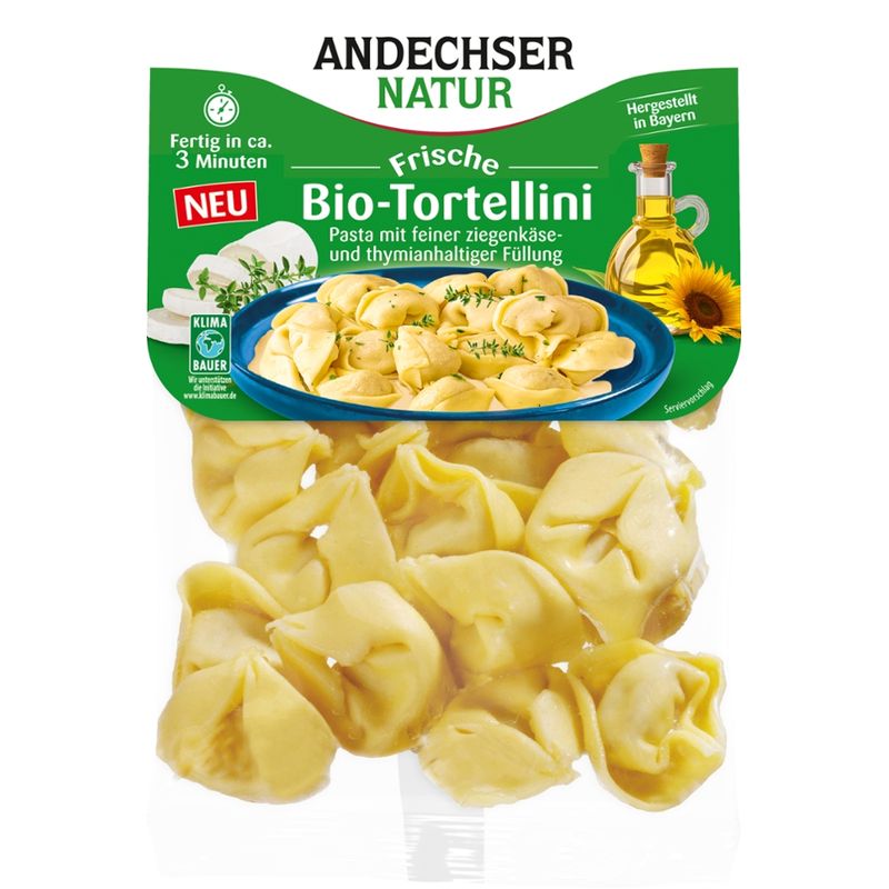 ANDECHSER NATUR Andechser Natur Bio Tortellini Ziegenkäse-Thymian 225g - Produktbild