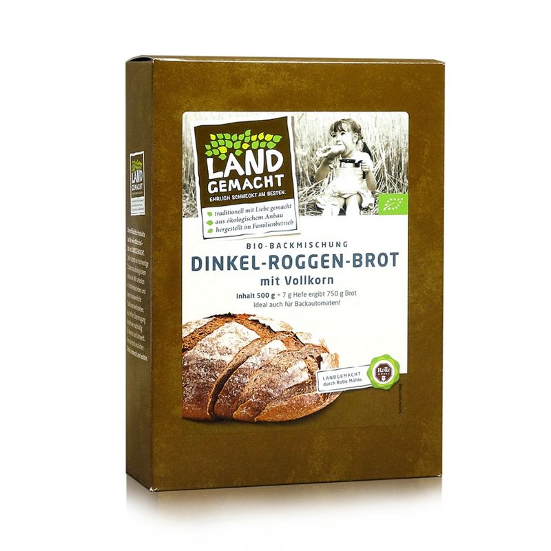 Rolle Mühle Bio Backmischung Dinkel-Roggenbrot - Landgemacht - Produktbild