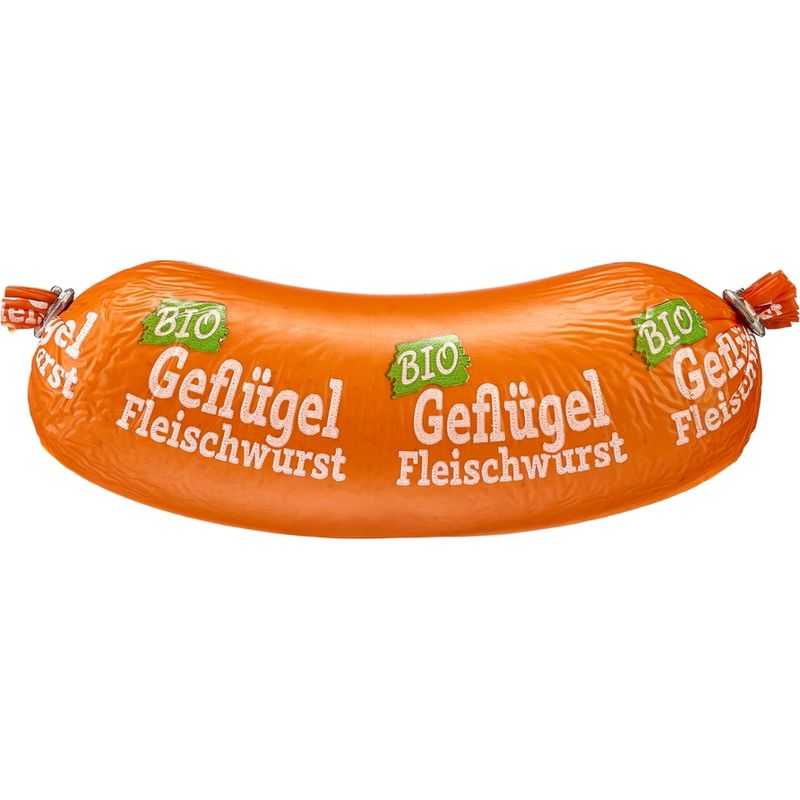 Freiländer Bio Geflügel Bio Geflügel Fleischwurst am Stück, 180 g, im Kunstdarm, vac., frisch, 3er Gebinde - Produktbild