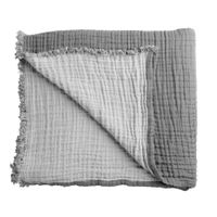 Musselin-Decke, grey/offwhite - Produktbild