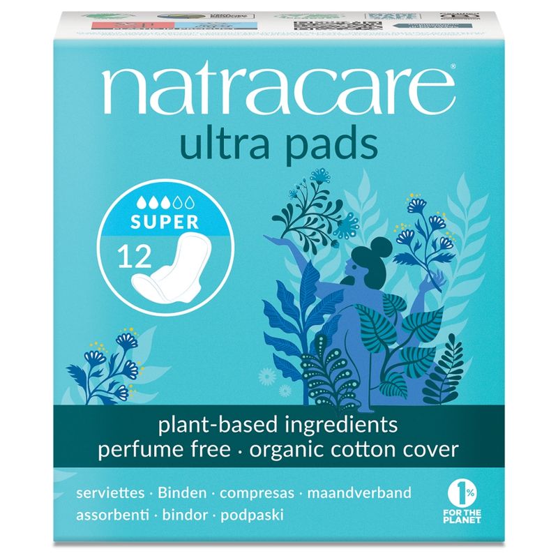 Natracare Binde Ultra Super mit Flügeln 12 St - Produktbild