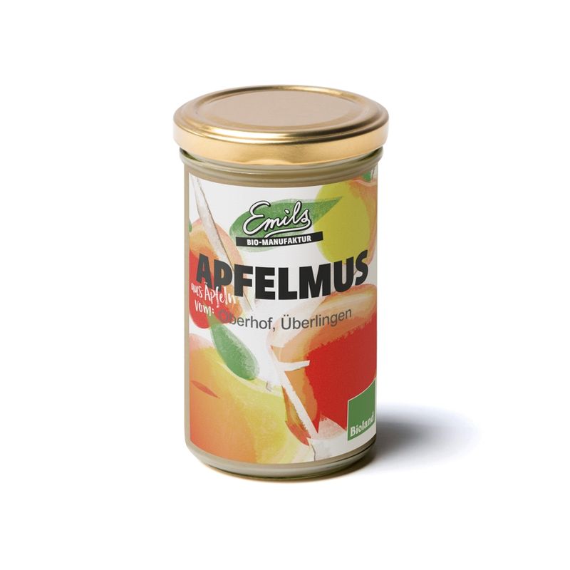 Emils Biomanufaktur Bioland Apfelmus 190 g mit Herkunftsbezeichnung - Produktbild